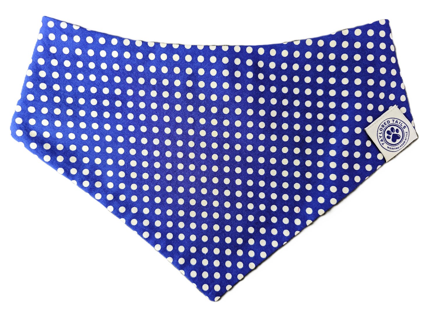 Blue Polka Dot Dog Bandana