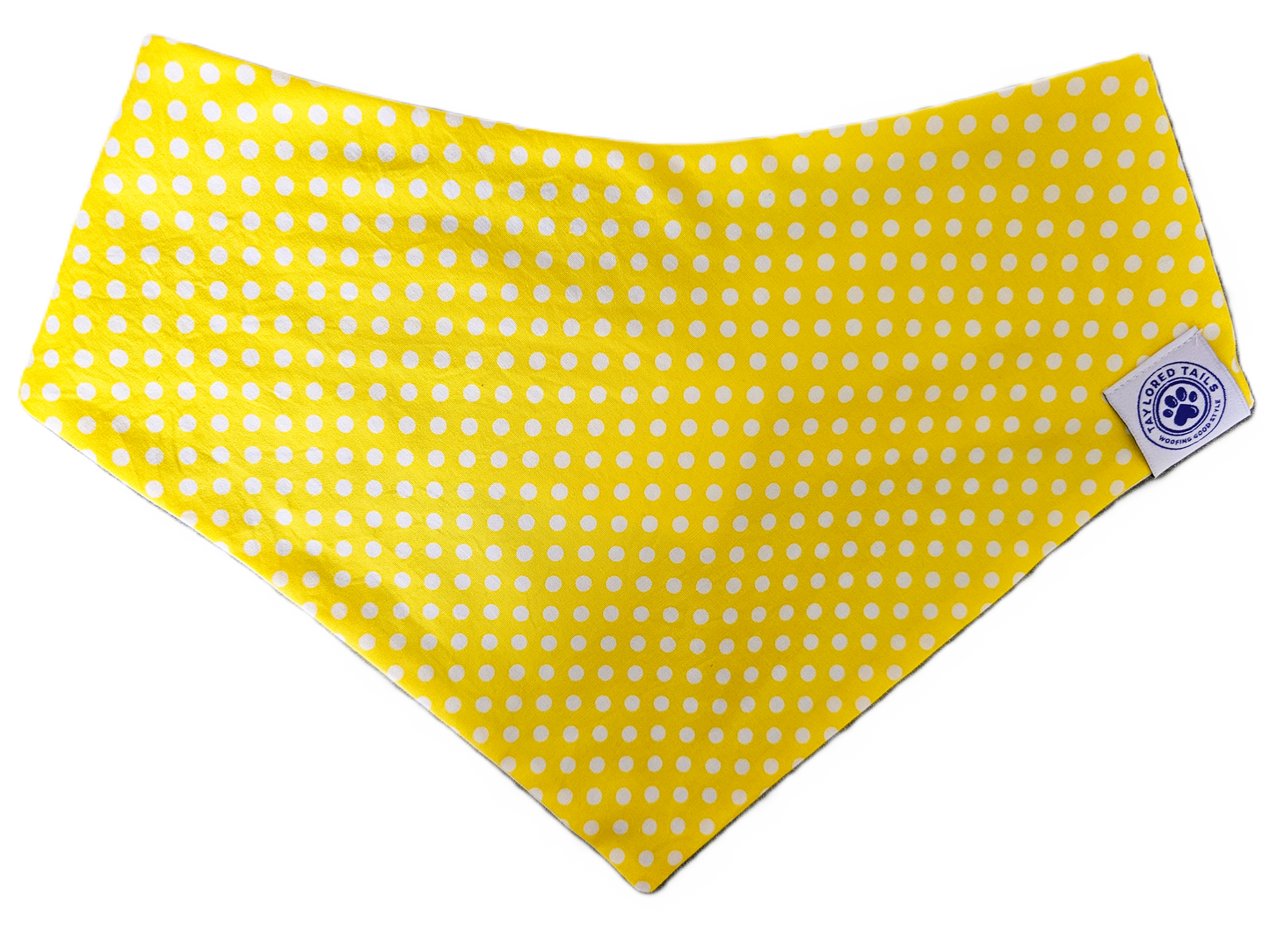 Yellow Polka Dot Dog Bandana