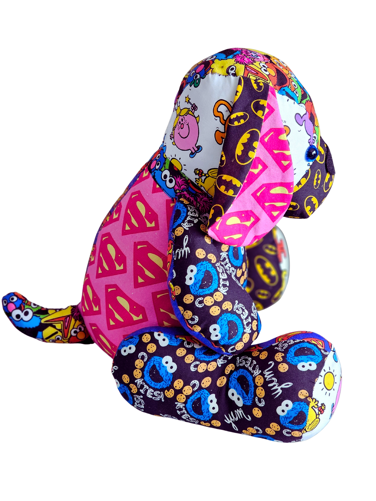 One-of-a-Kind Patchwork Stuffed Dog Toy