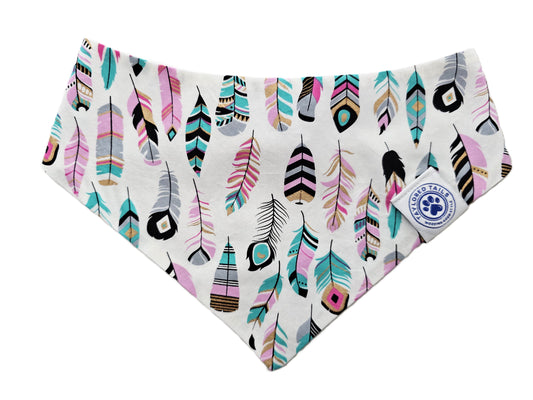 Boho Feathers Dog Bandana