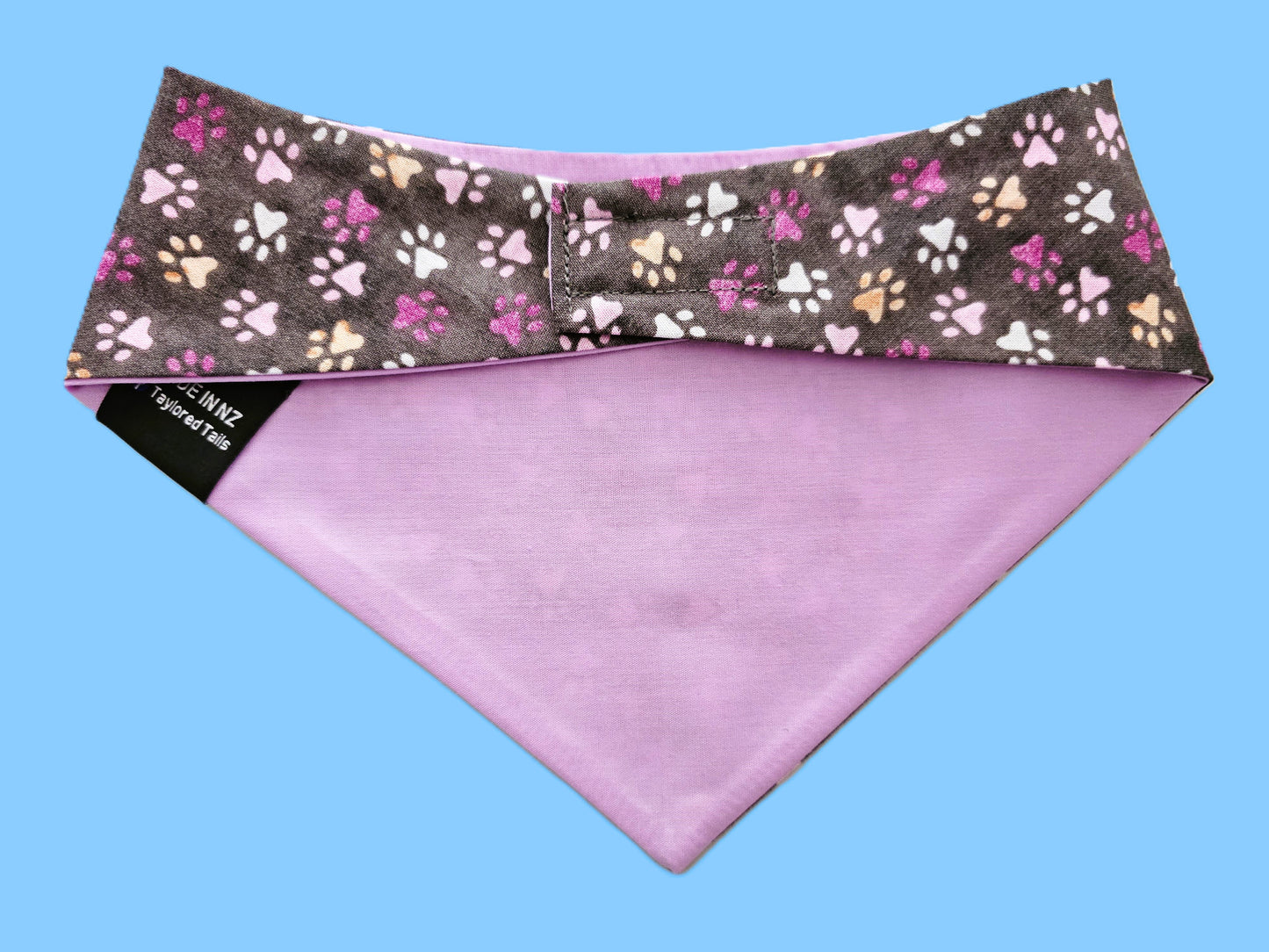 Paw Prints on Grey Dog Bandana