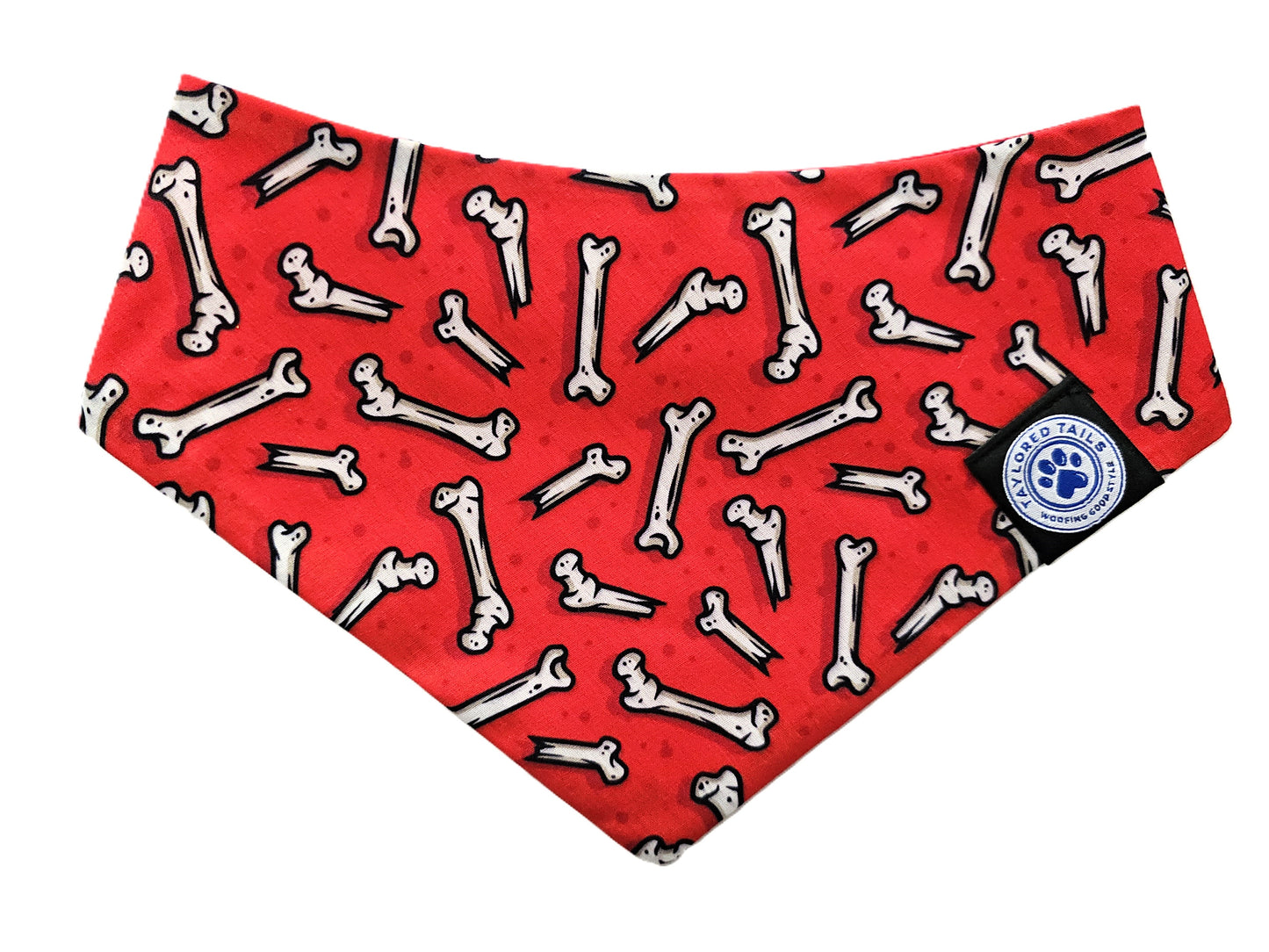 Bones on Red Dog Bandana