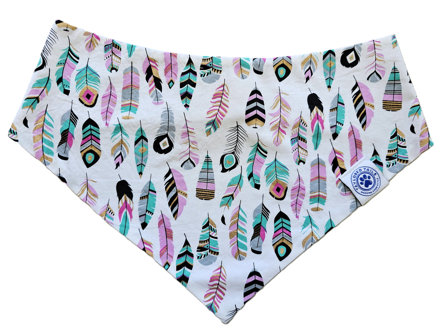 Boho Feathers Dog Bandana