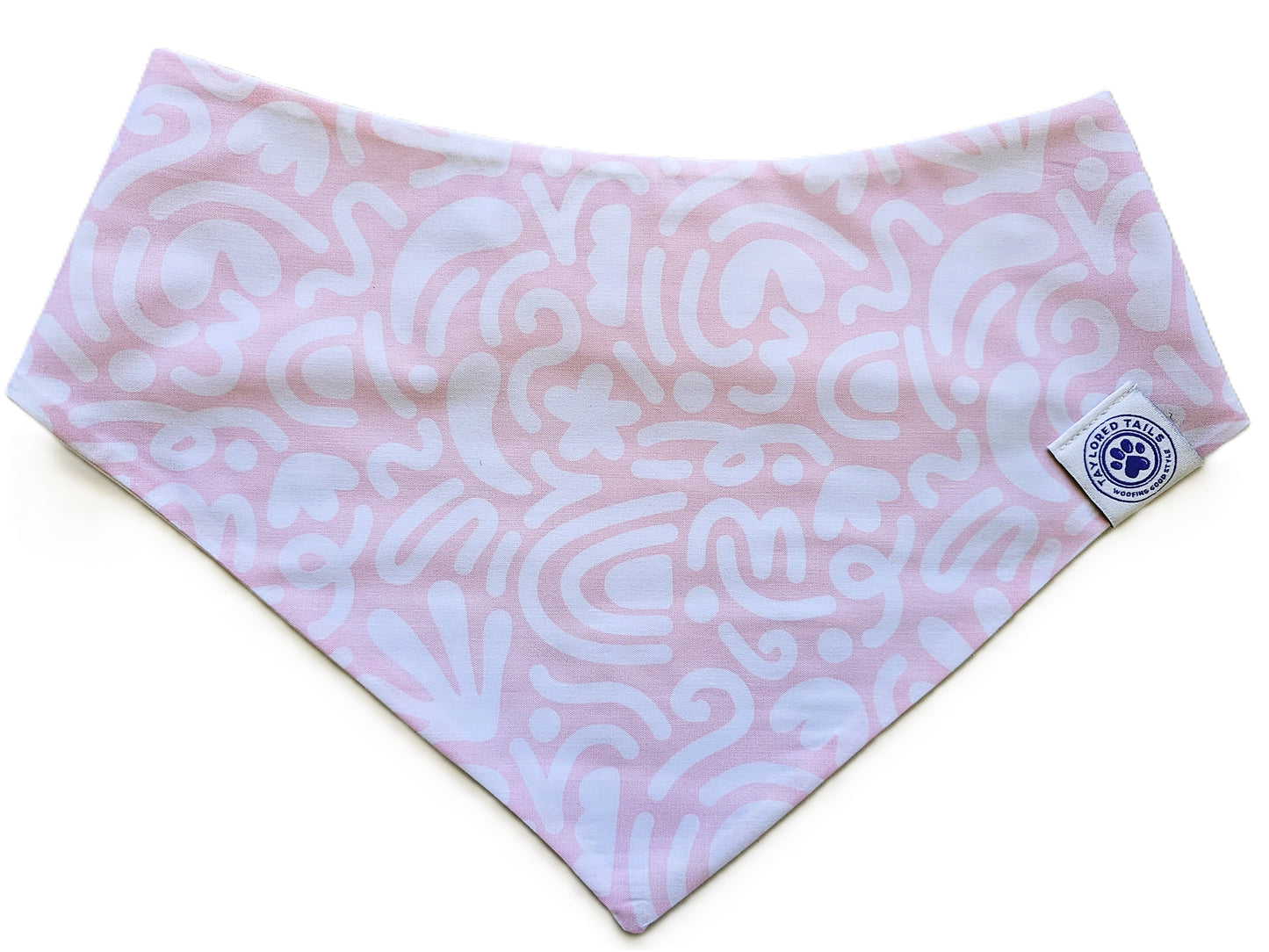 Squiggles on Pink Dog Bandana