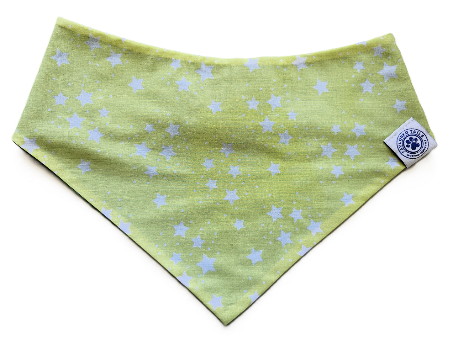 Stars on Lime Background Dog Bandana