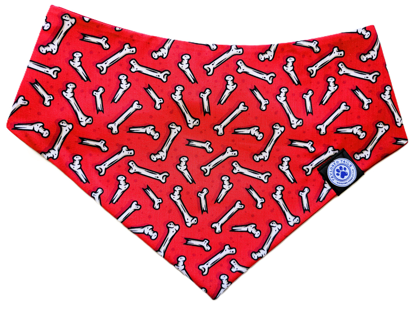 Bones on Red Dog Bandana