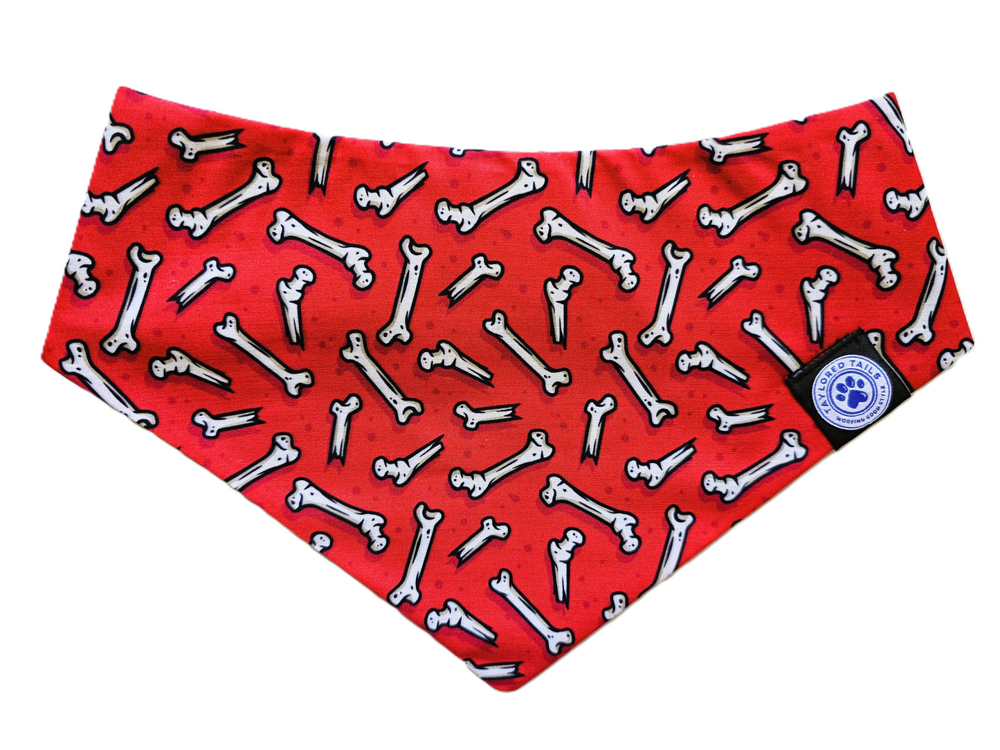 Bones on Red Dog Bandana