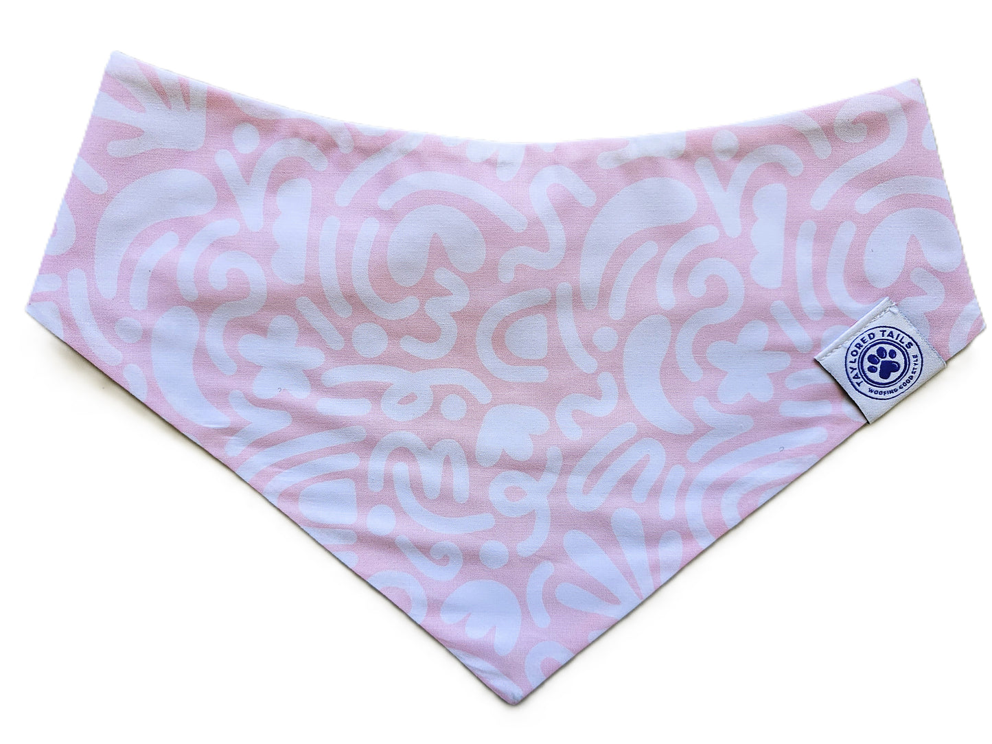 Squiggles on Pink Dog Bandana