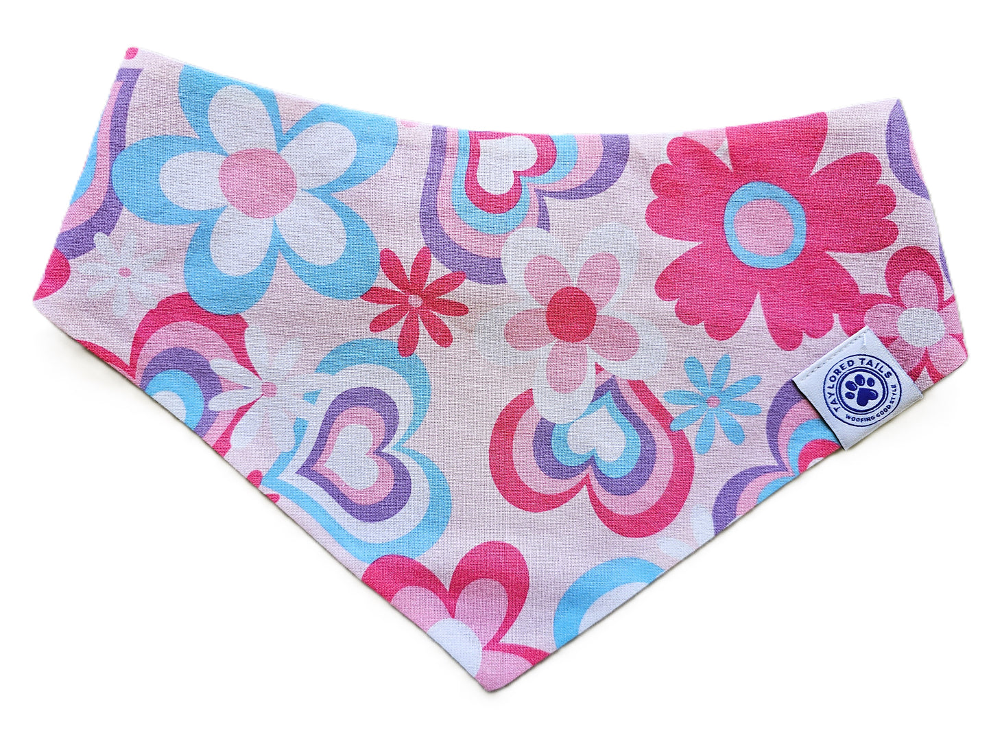 Pretty Pastel Hearts Dog Bandana