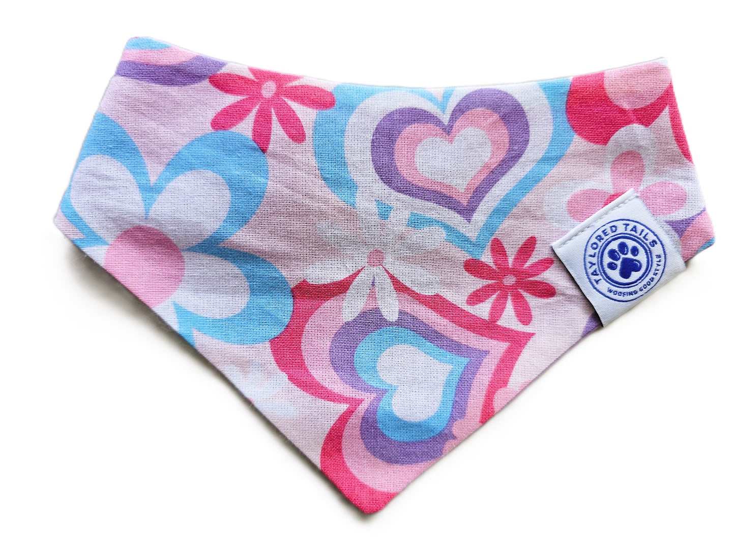 Pretty Pastel Hearts Dog Bandana