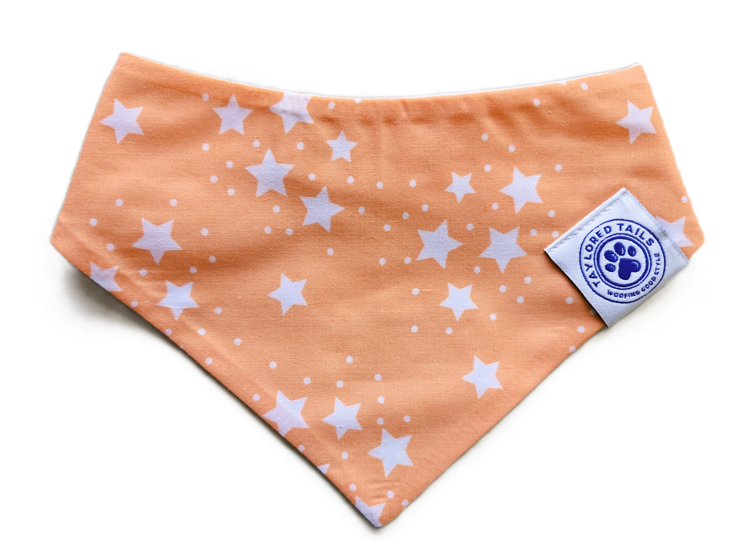 Stars Dog Bandana on Orange Background