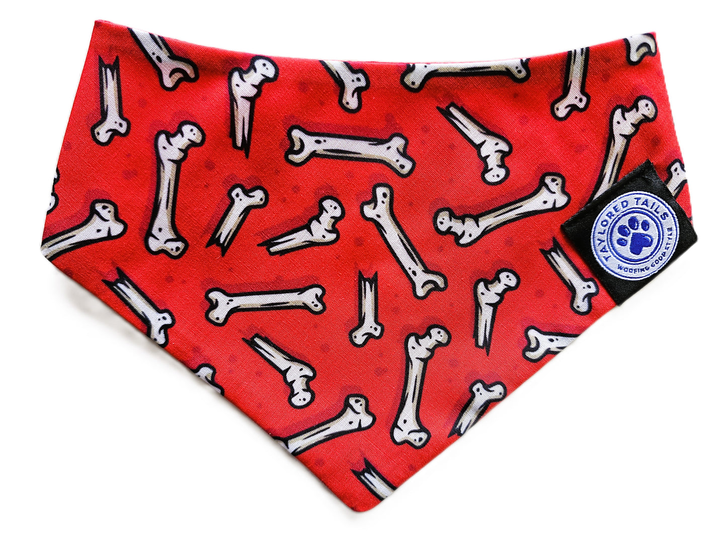 Bones on Red Dog Bandana