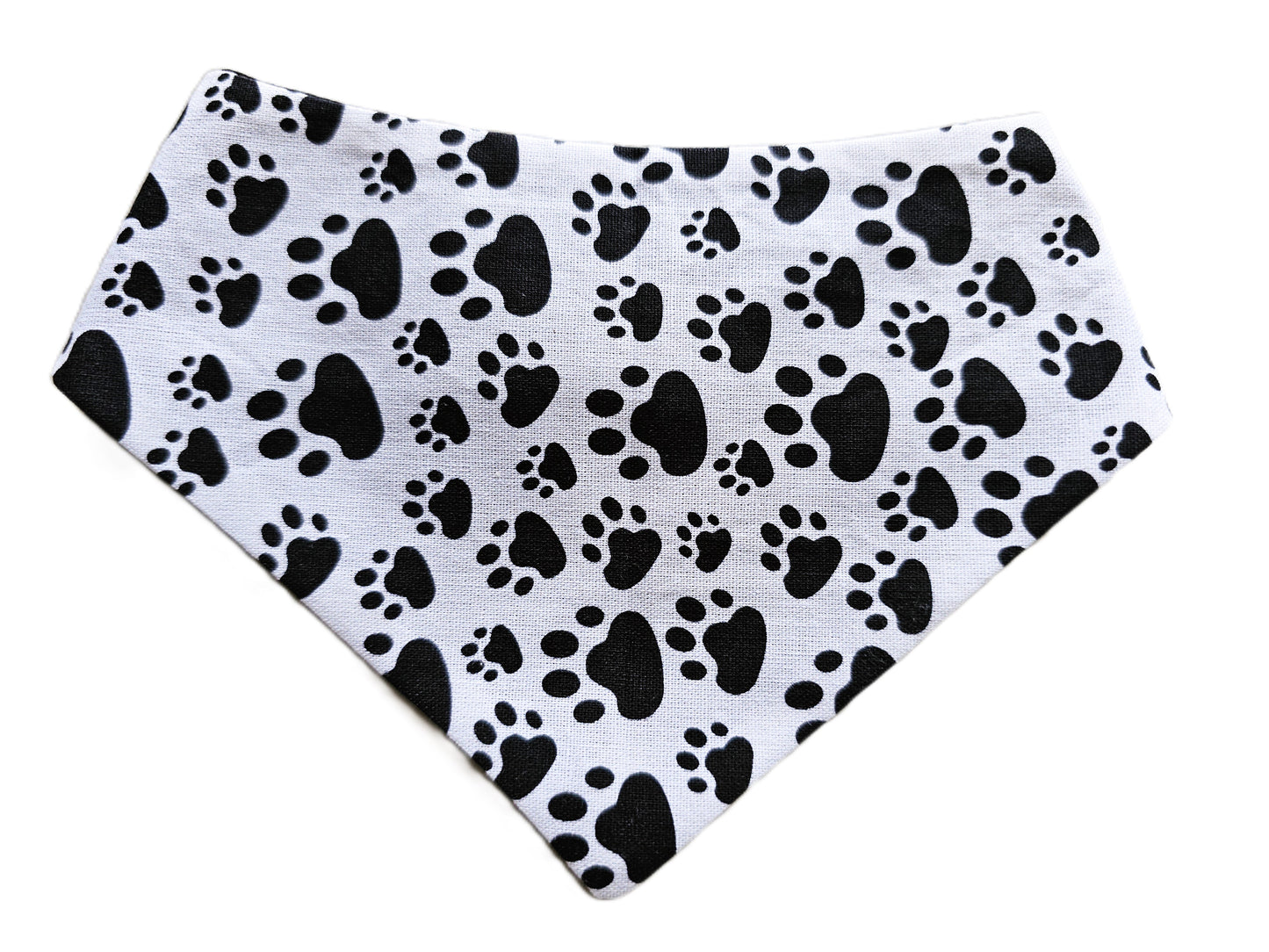 Black and White Paws Dog Bandana