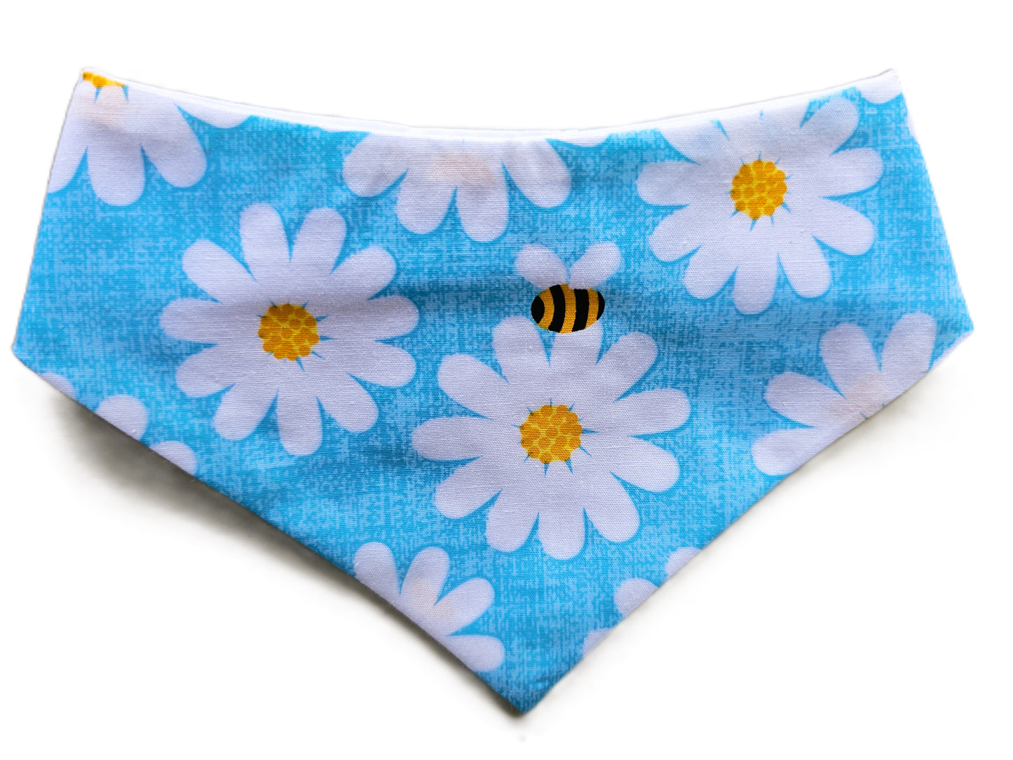 Daisy and Bee on Blue Background Dog Bandana