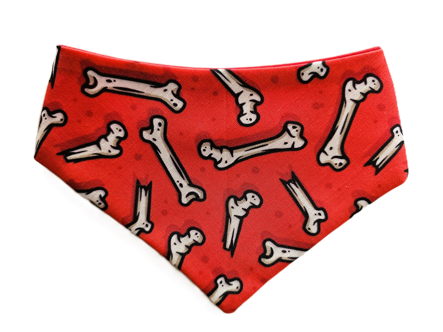 Bones on Red Dog Bandana