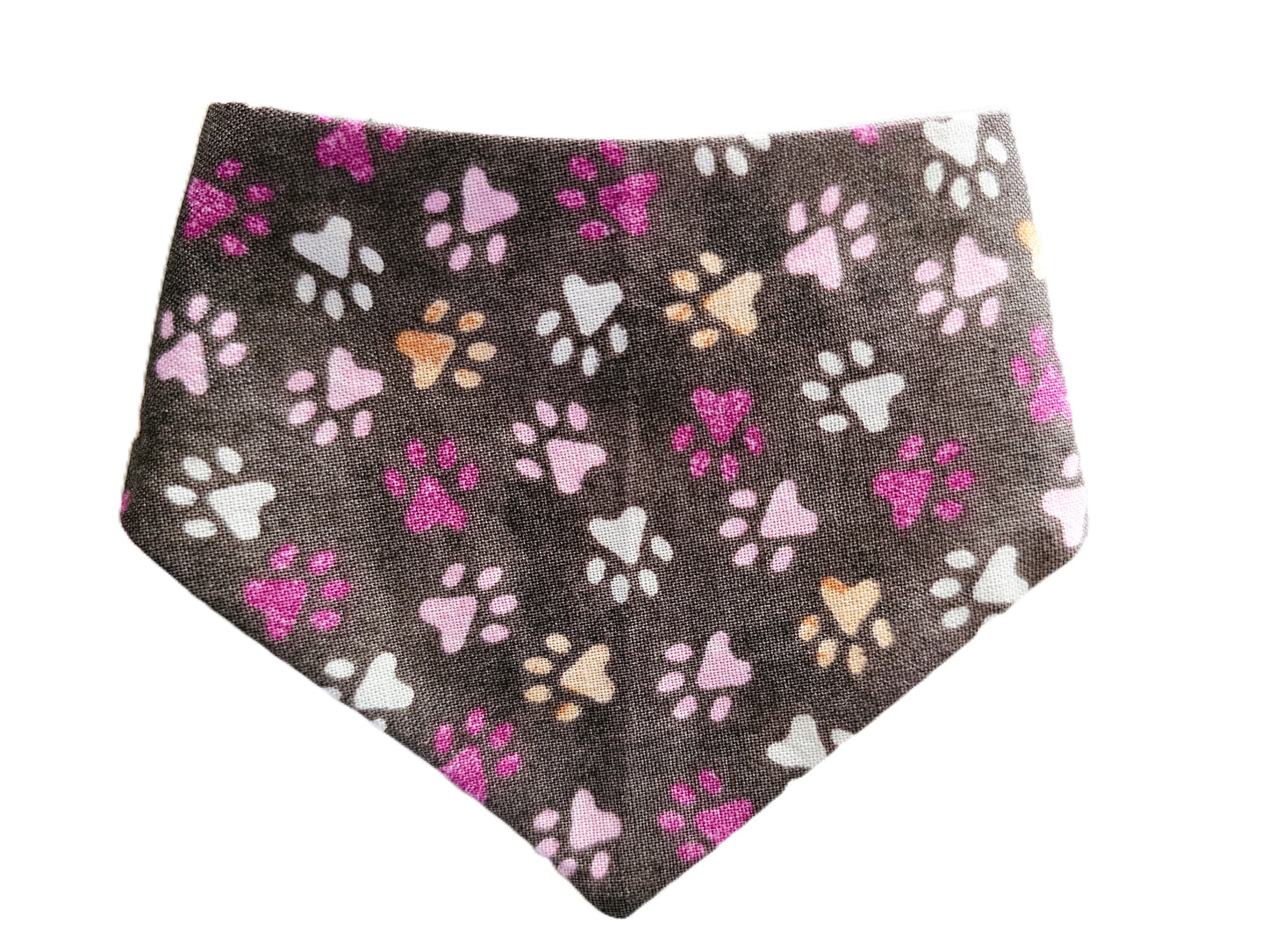 Paw Prints on Grey Dog Bandana