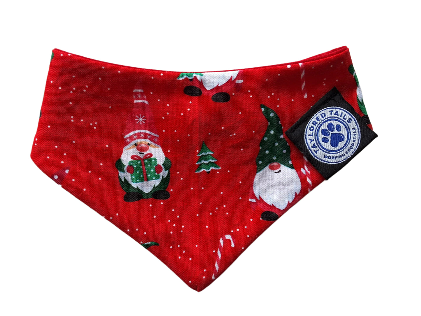 1.2 Xmas Gnomes Dog Bandana - Red