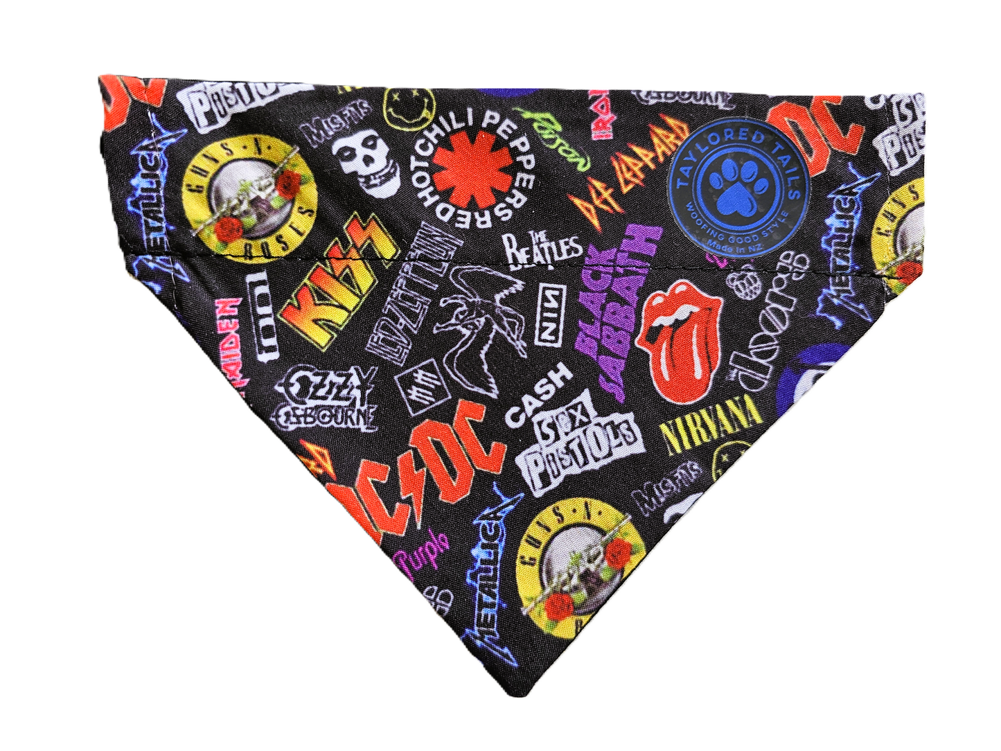 Rock Bands Over the Collar Dog Bandana