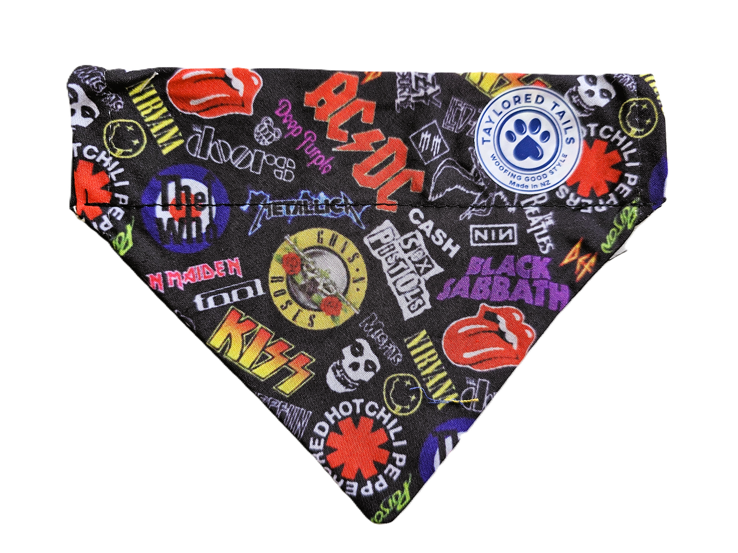 Rock Bands Over the Collar Dog Bandana