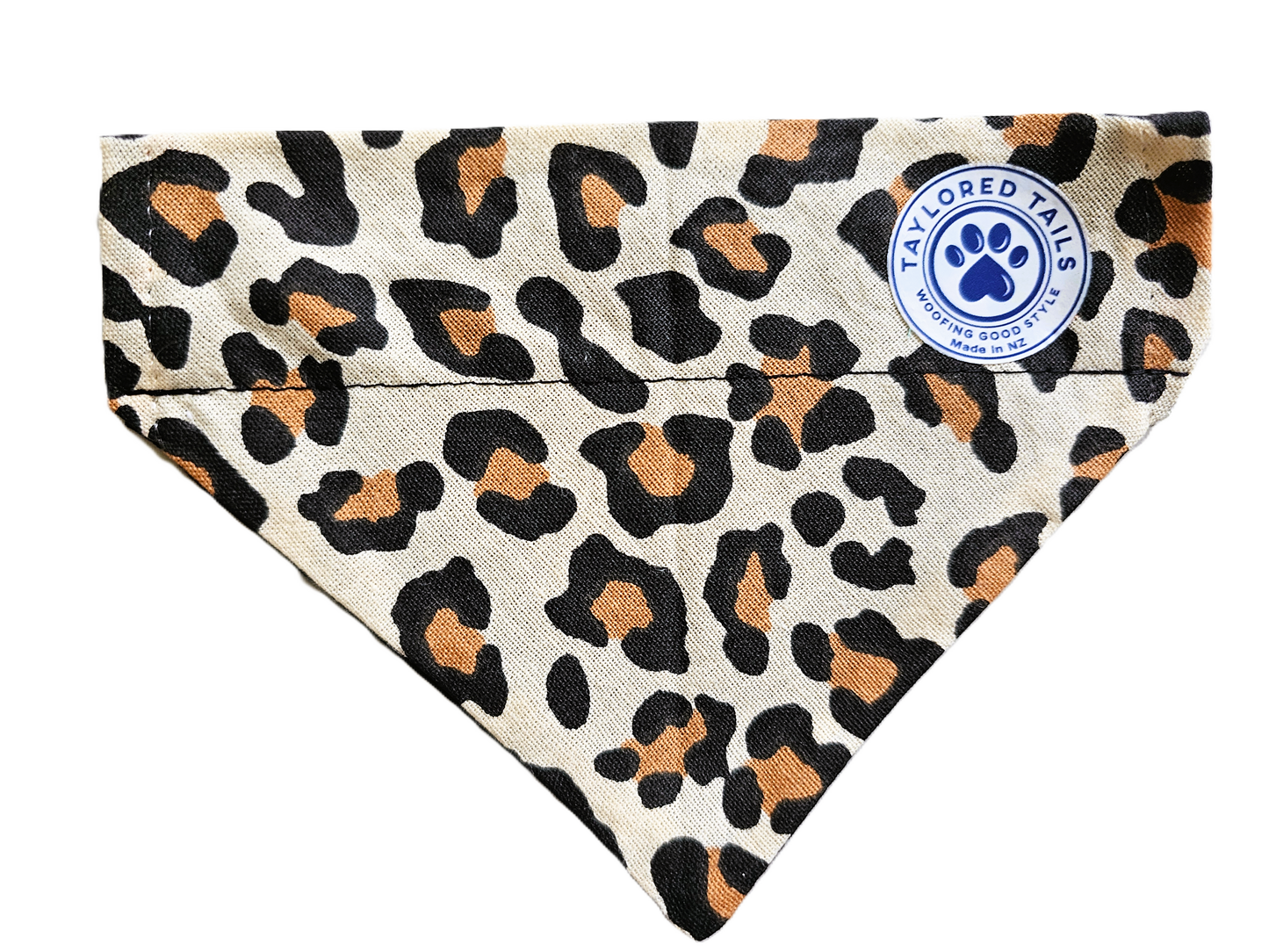 Leopard Print Over the Collar Dog Bandana