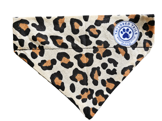 Leopard Print Over the Collar Dog Bandana