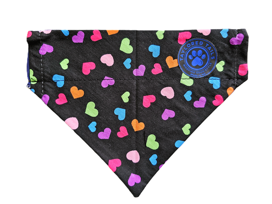 Bright Hearts Over the Collar Dog Bandana