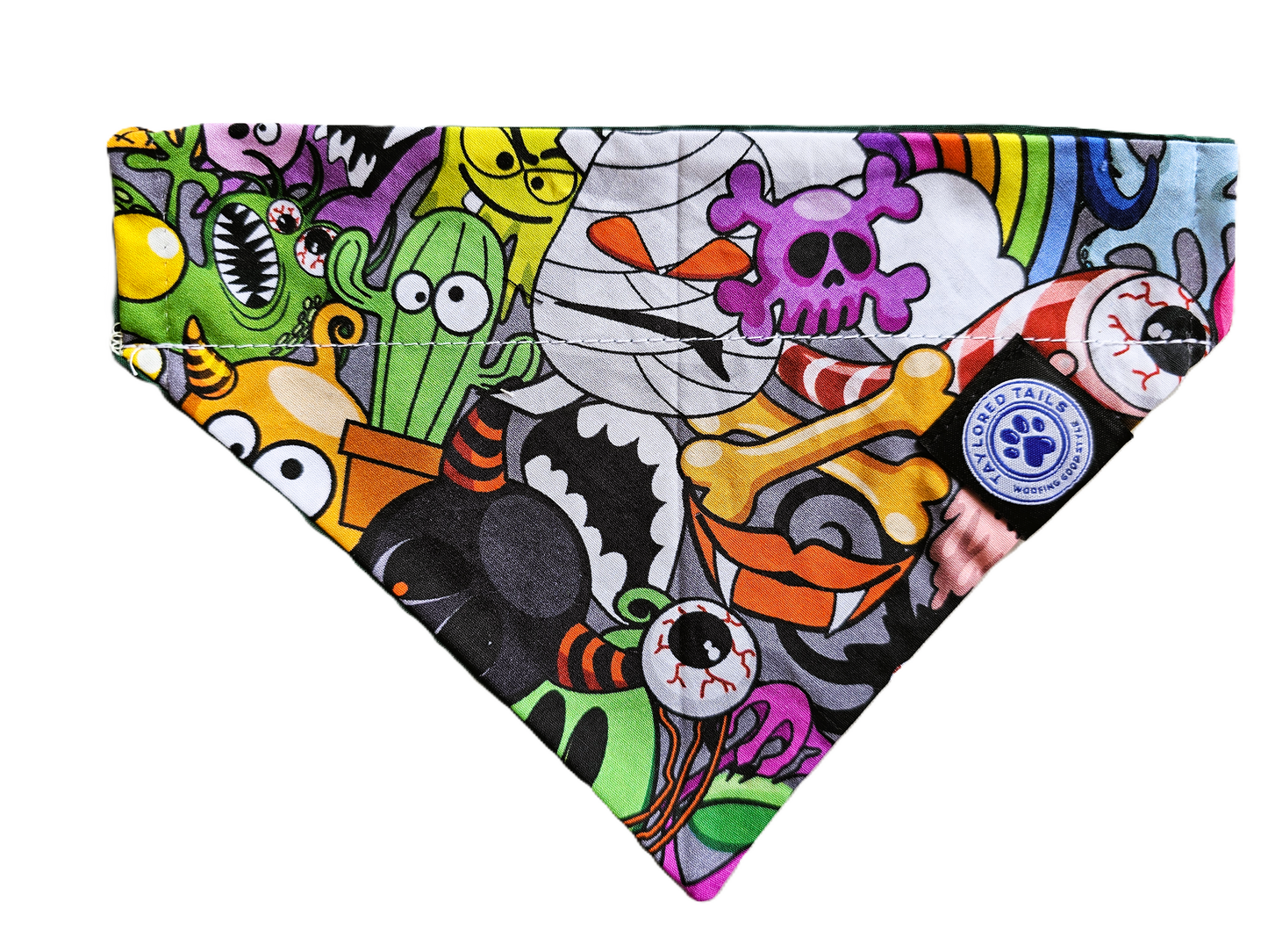 Kooky Monsters Over the Collar Dog Bandana