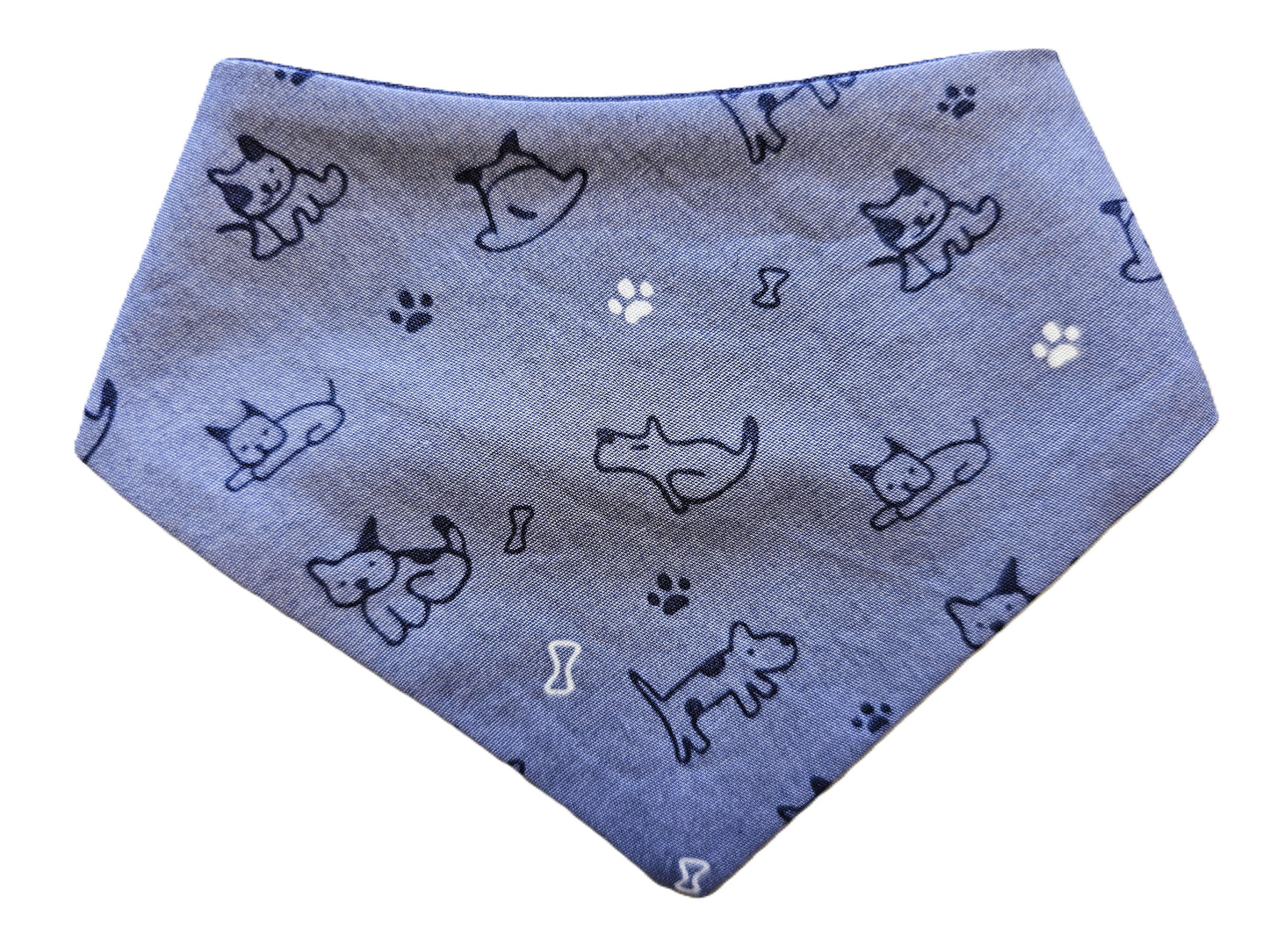 Navy Dogs on Chambray