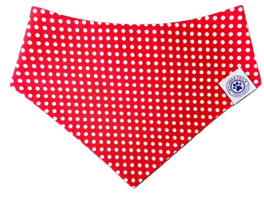 Red Polka Dot Dog Bandana