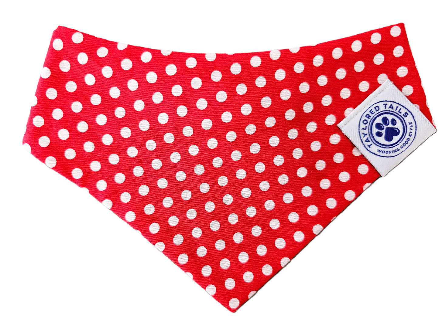 Red Polka Dot Dog Bandana