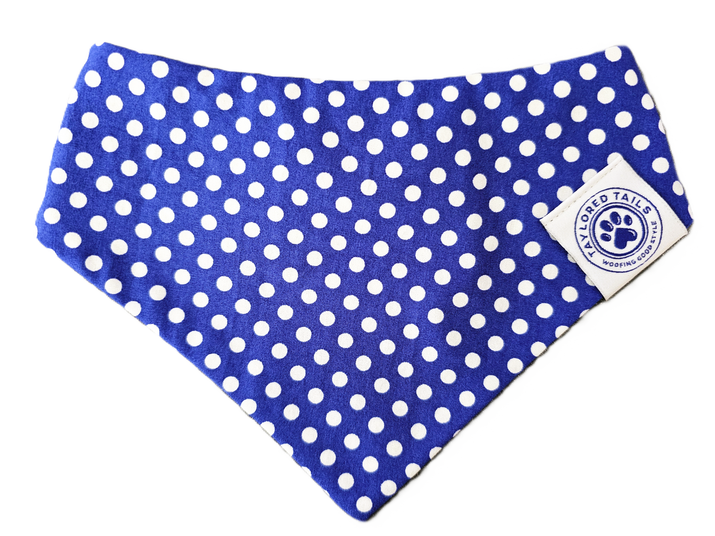 Blue Polka Dot Dog Bandana