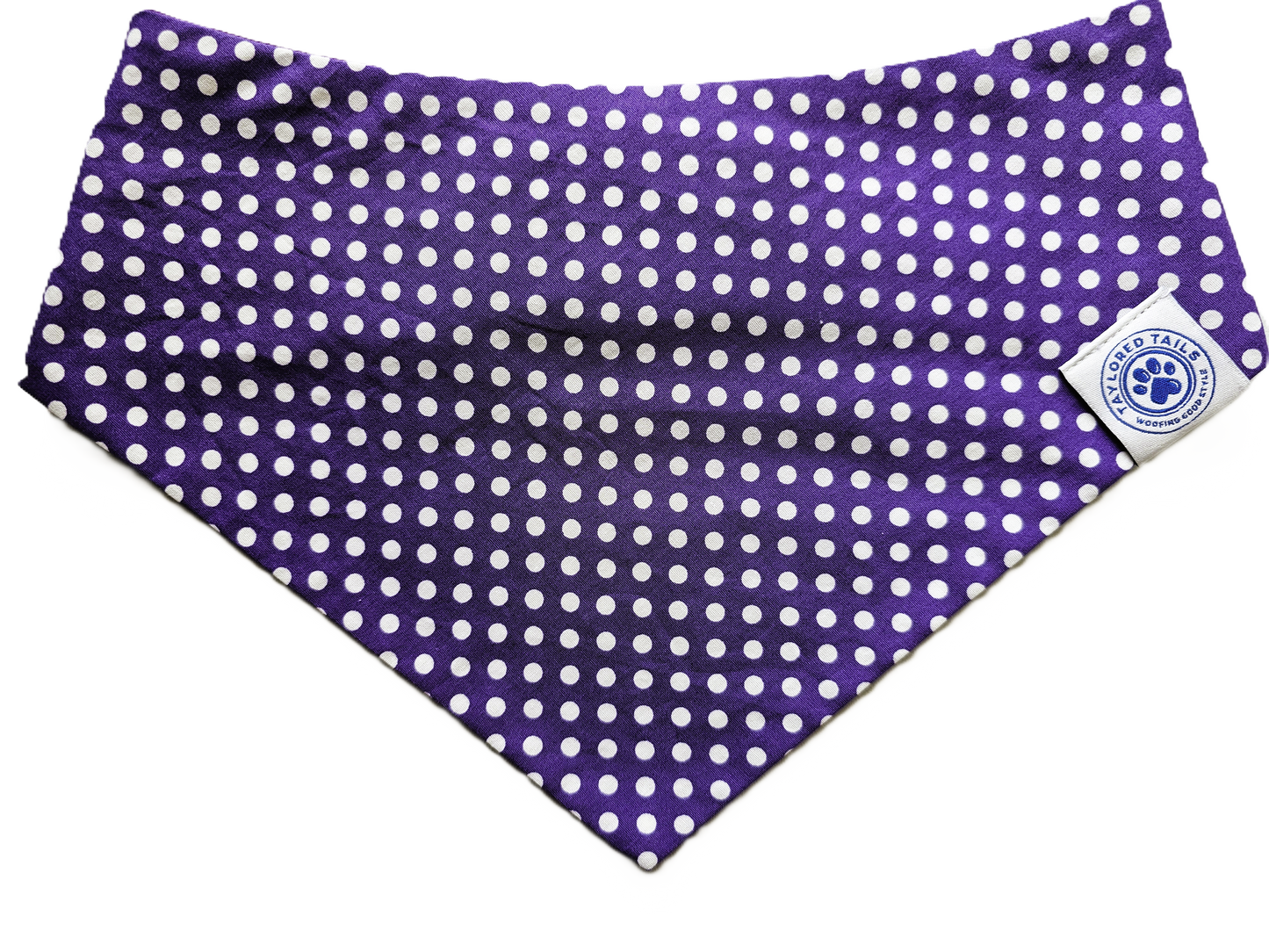 Purple Polka Dot Dog Bandana