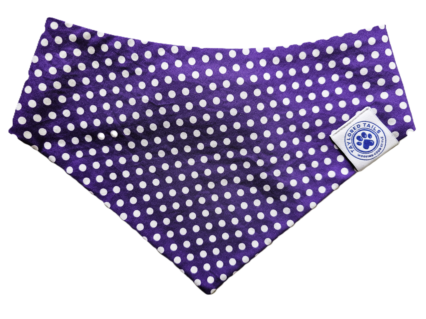 Purple Polka Dot Dog Bandana