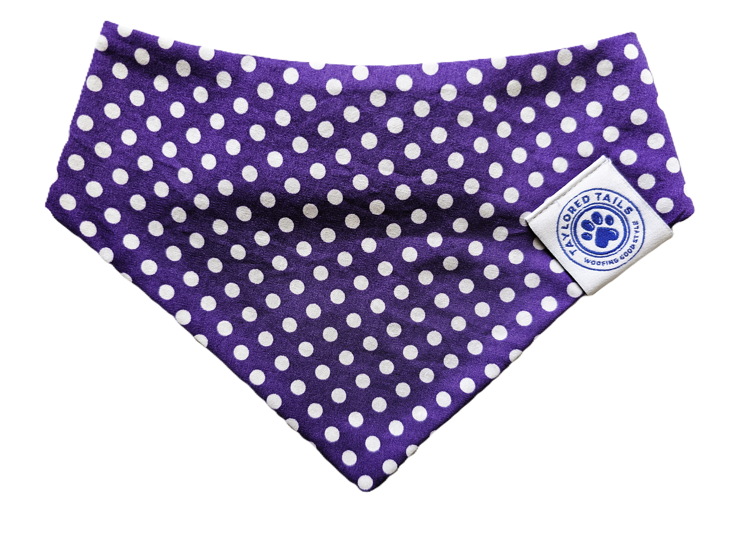 Purple Polka Dot Dog Bandana