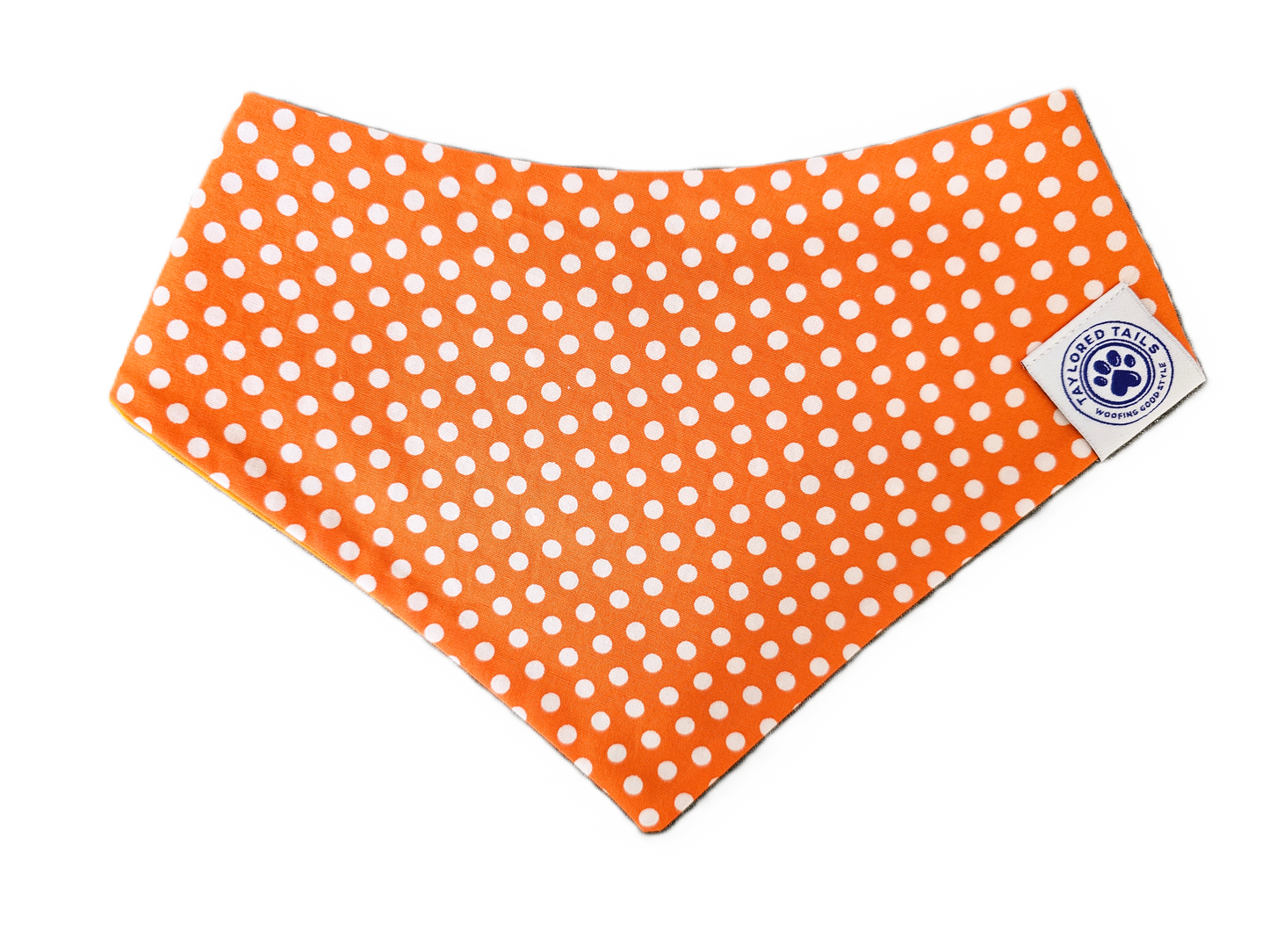 Orange Polka Dot Dog Bandana