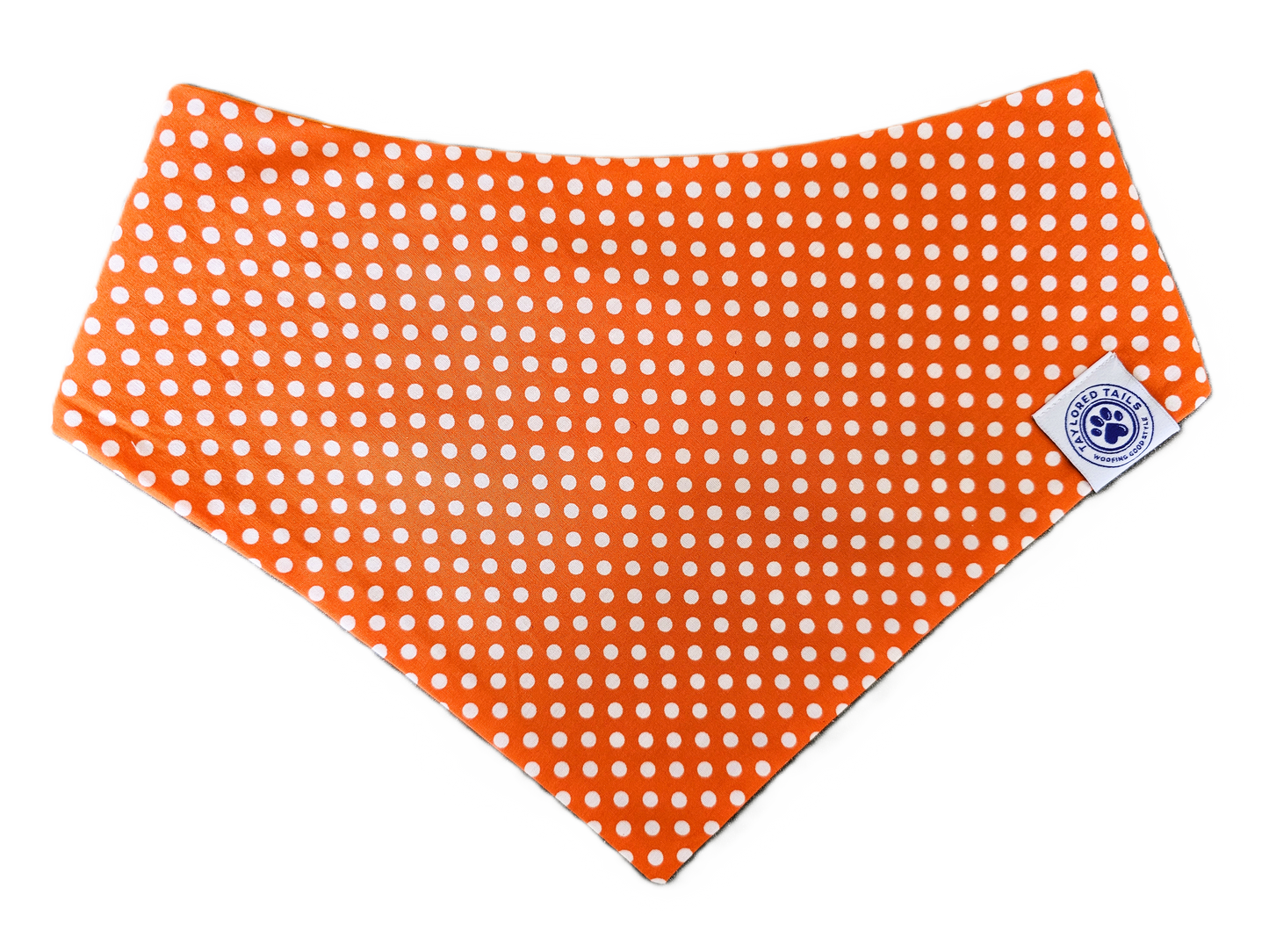 Orange Polka Dot Dog Bandana