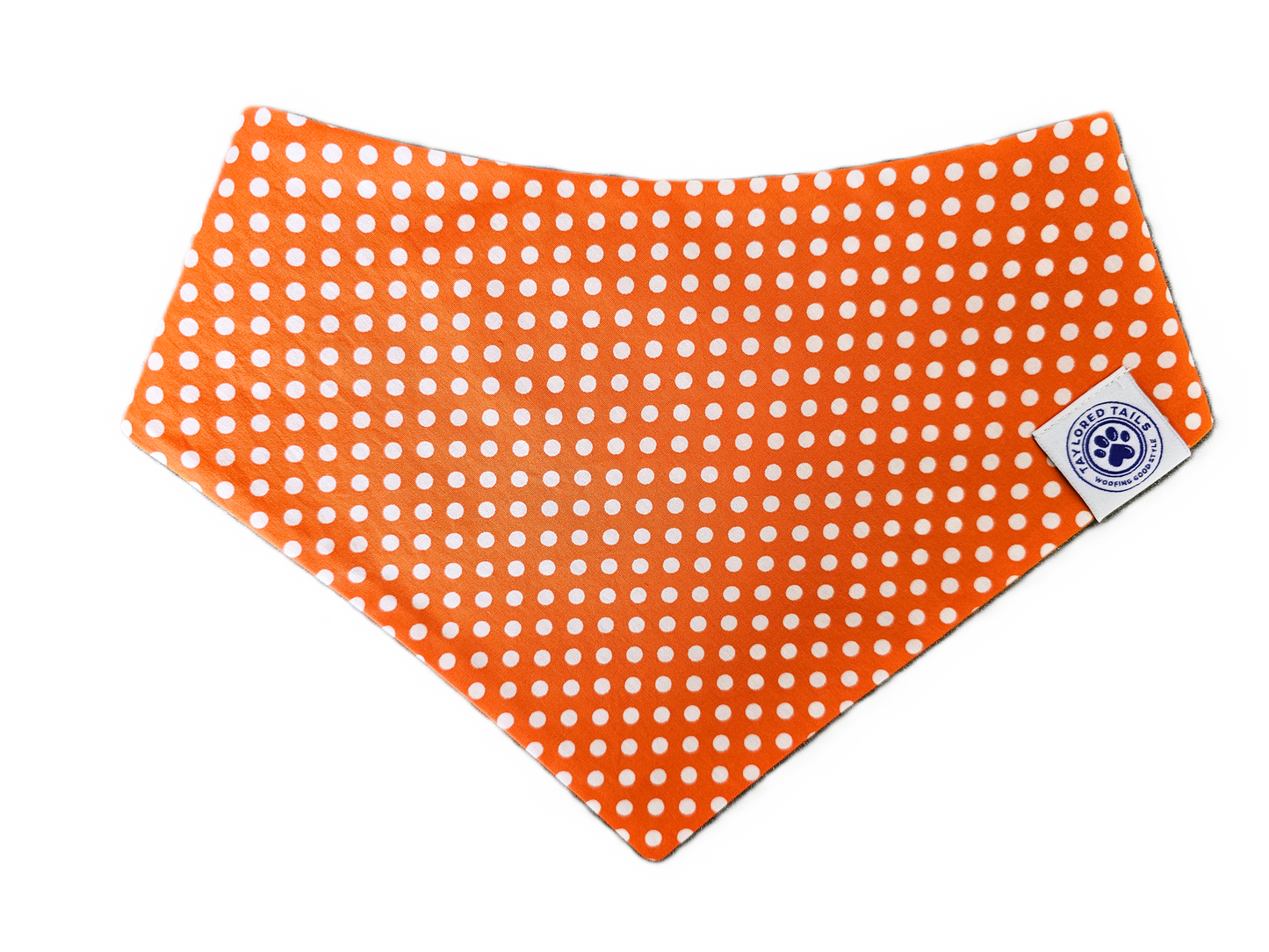 Orange Polka Dot Dog Bandana