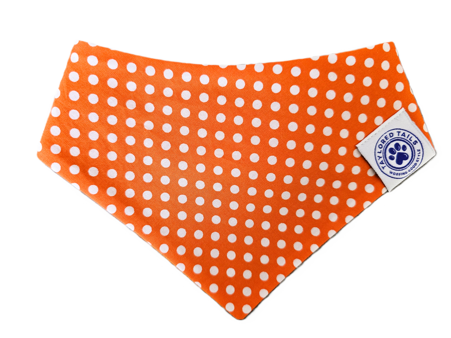 Orange Polka Dot Dog Bandana