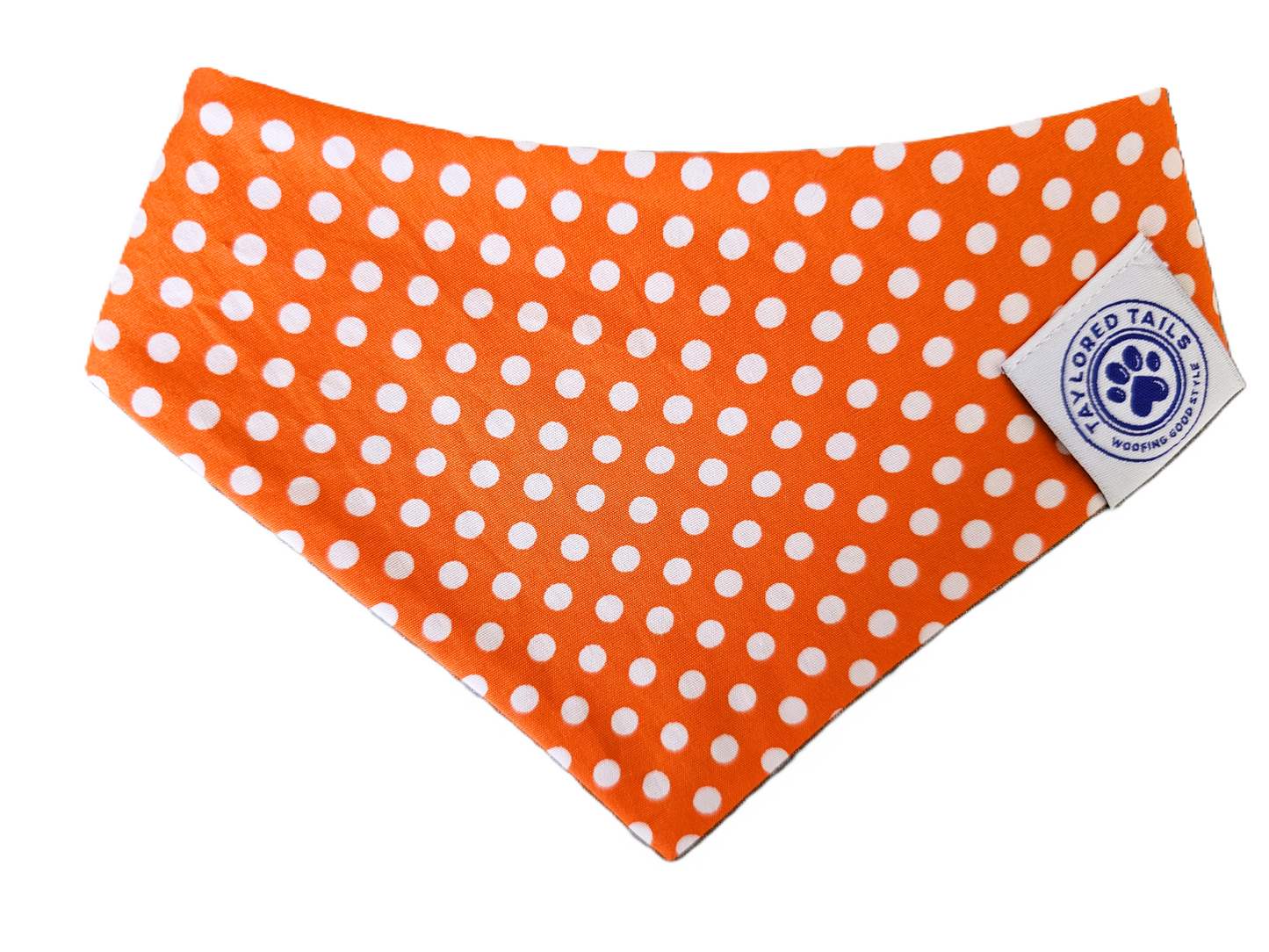 Orange Polka Dot Dog Bandana
