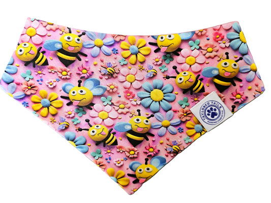 Beautiful Bee Garden Dog Bandana