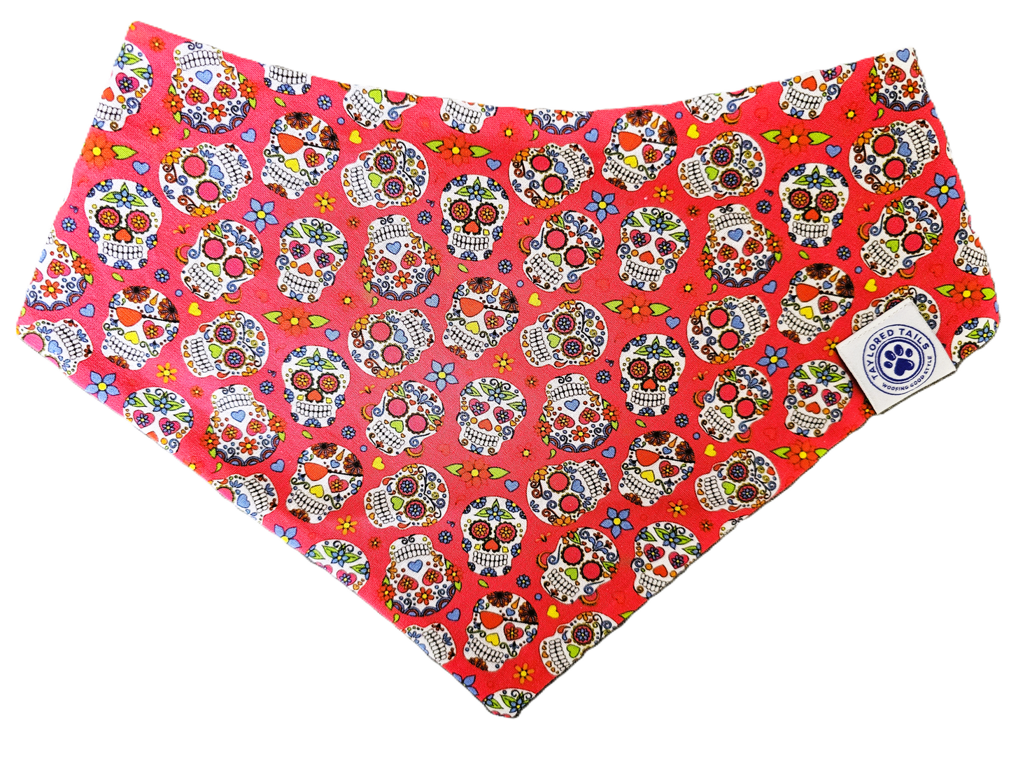 Bright Sugar Skulls Dog Bandana