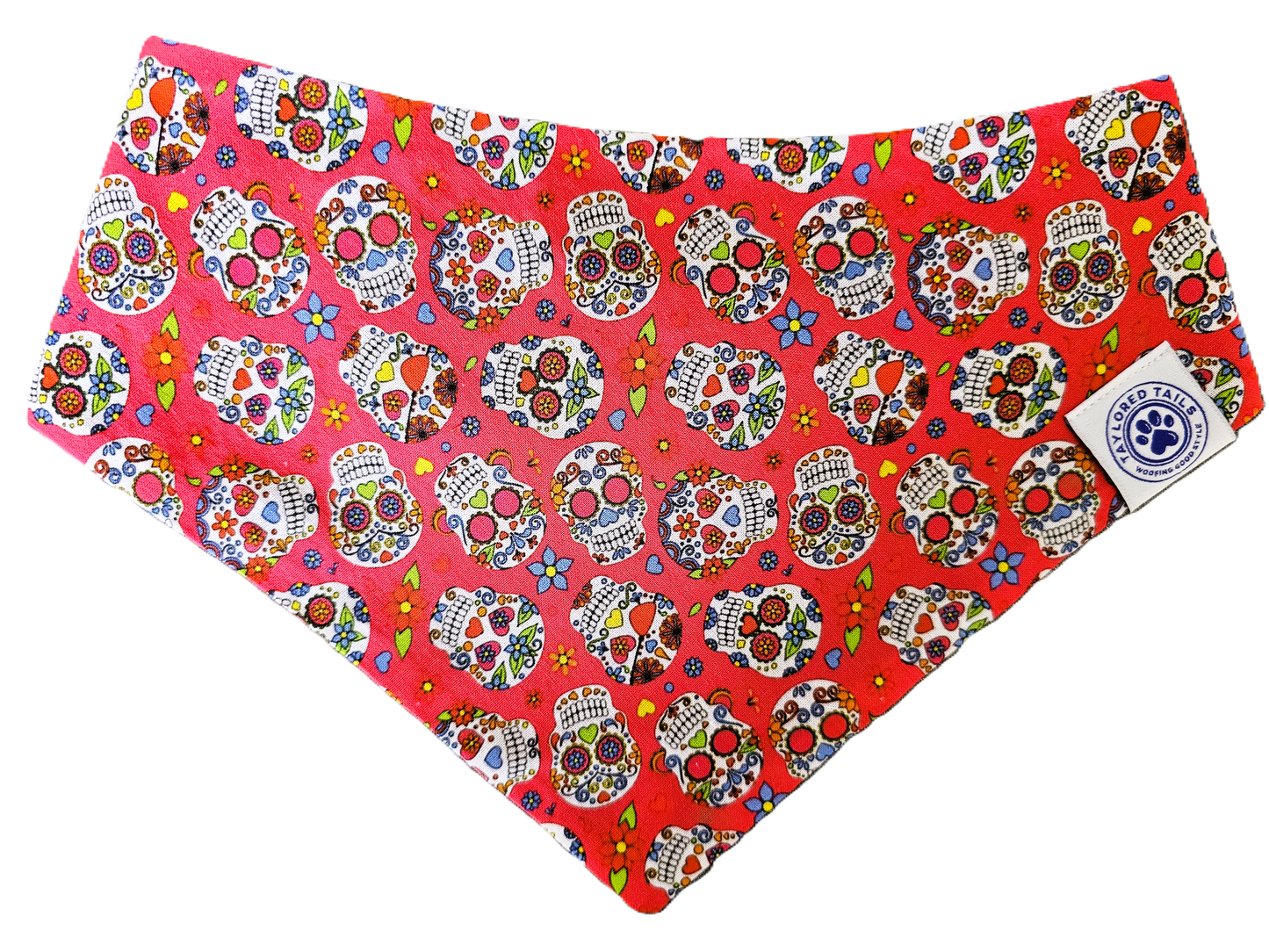 Bright Sugar Skulls Dog Bandana