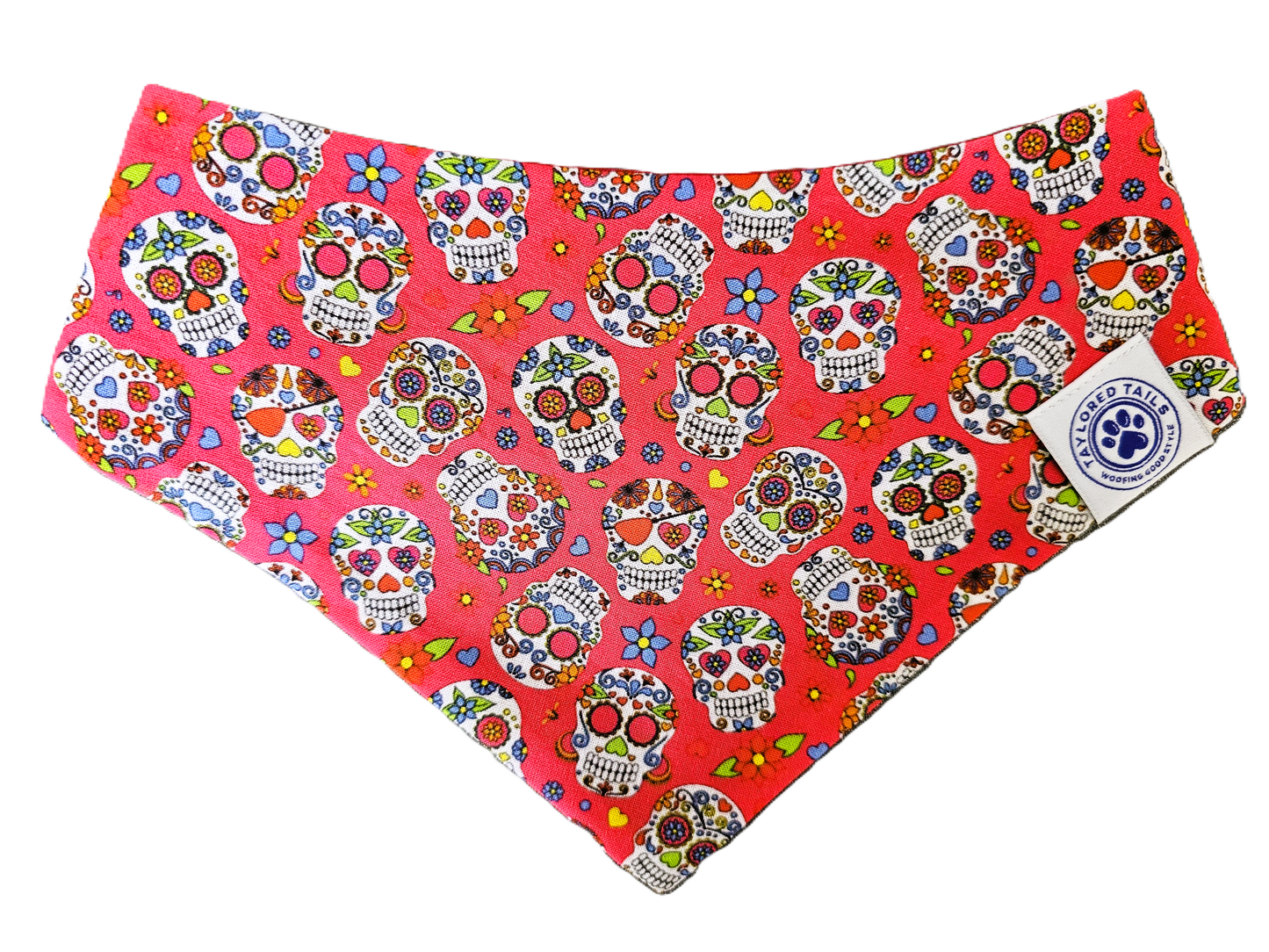Bright Sugar Skulls Dog Bandana