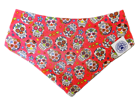 Bright Sugar Skulls Dog Bandana
