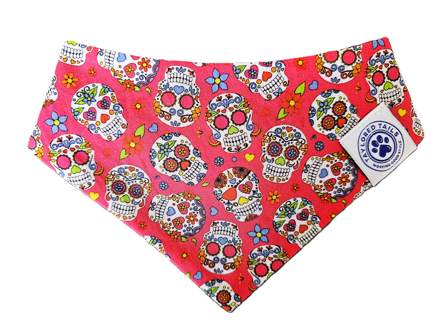 Bright Sugar Skulls Dog Bandana