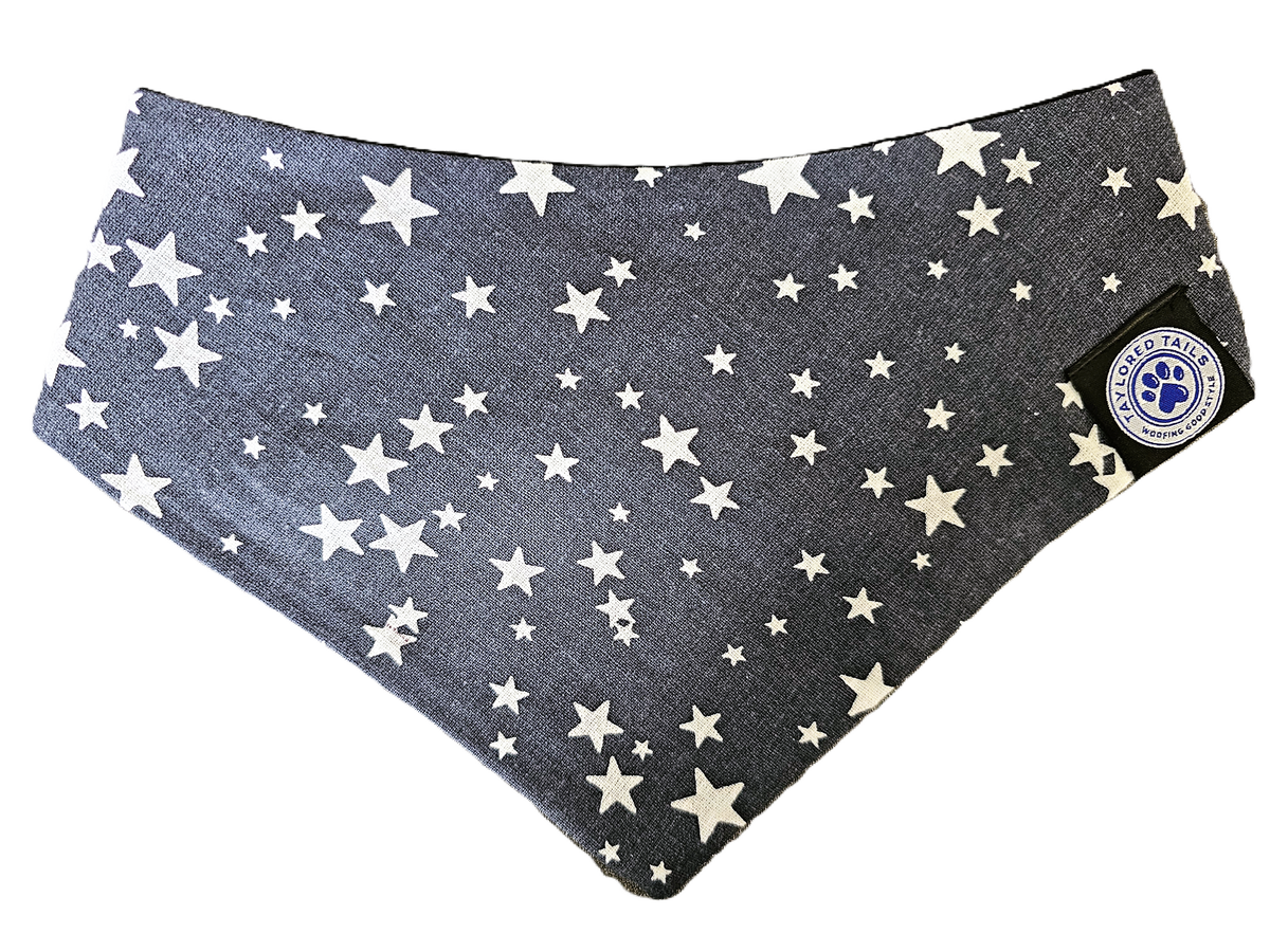Funky Denim Stars Dog Bandana
