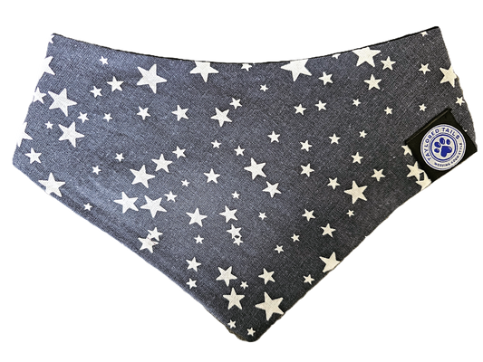 Funky Denim Stars Dog Bandana