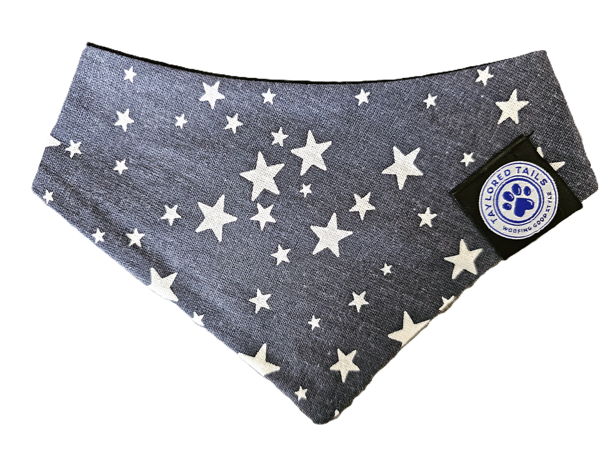 Funky Denim Stars Dog Bandana