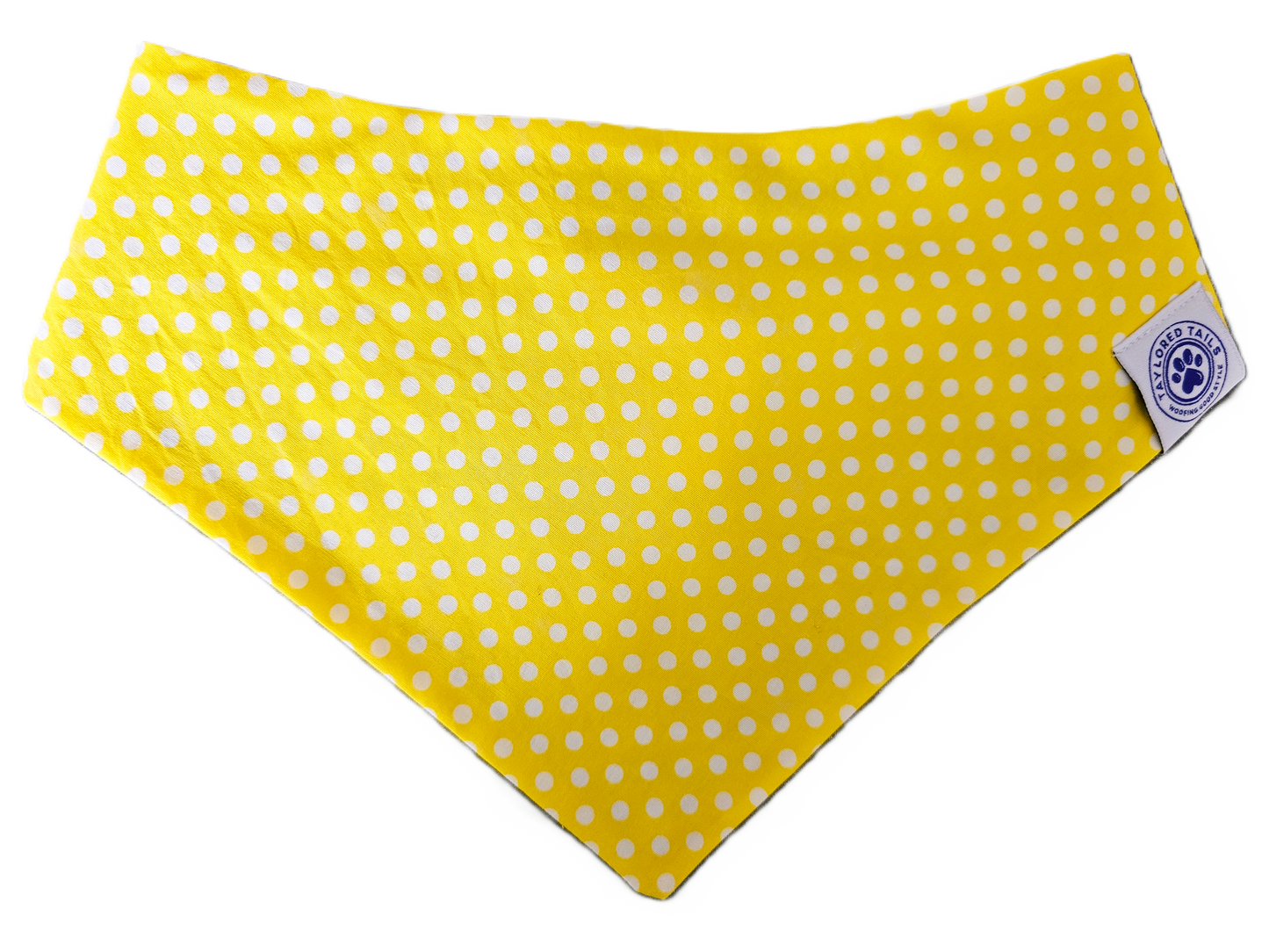 Yellow Polka Dot Dog Bandana
