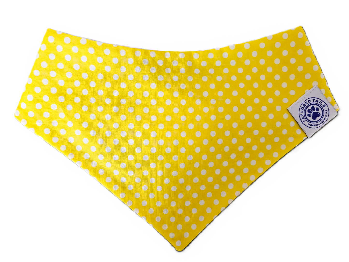 Yellow Polka Dot Dog Bandana